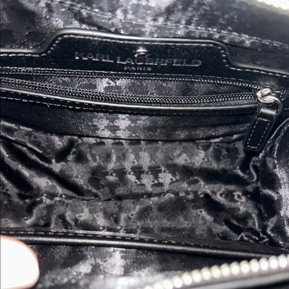 Karl Lagerfeld Black Textured Handbag - Picture 6 of 10